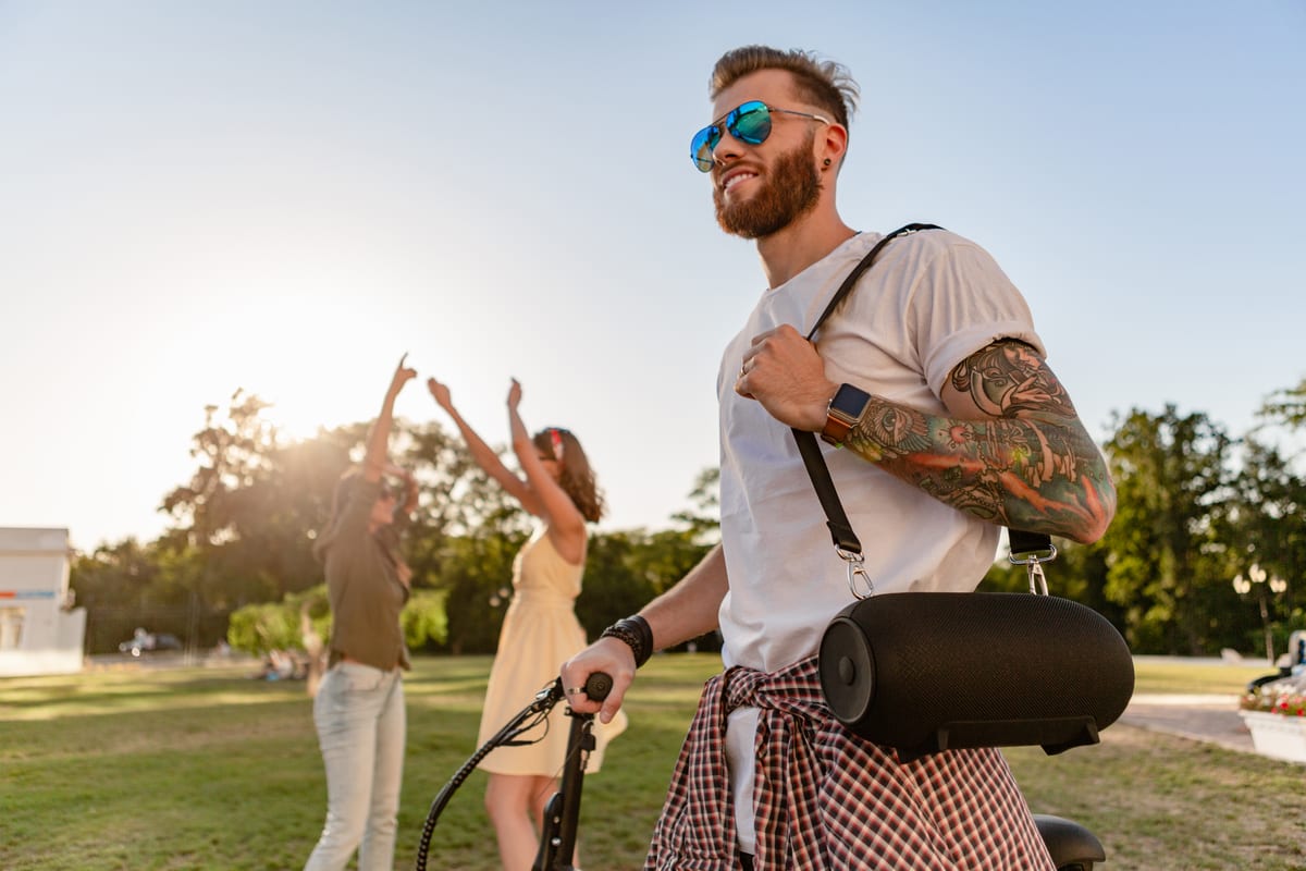Sound System hire — company of friends having fun together in park lis | Panda Party Hire Hire sound system — company of friends having fun together in park lis for parties and events in Johannesburg, Sandton and Randburg